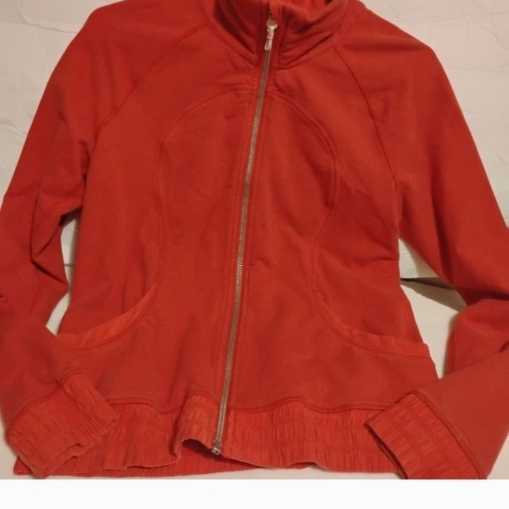 Lululemon Athletica Red Bomber Jacket Lightweight Athletic Wear